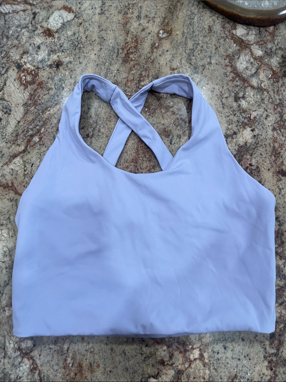 Lilac Cross-Back Sports Bra — Women Intimates & Sleepwear S:M